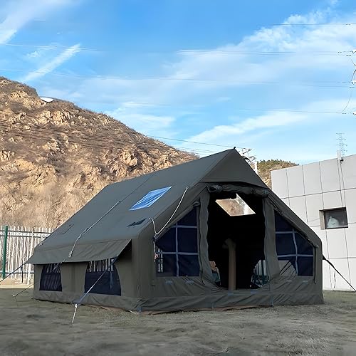 Miniatura 4 de Tienda de campaña inflable de lujo grande, resistente al viento y a la lluvia, interior de 12, refugio para 2-4-6-8-10 personas, configuración