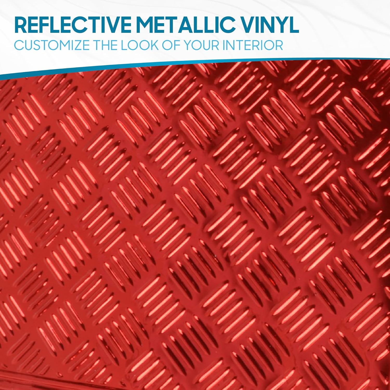 BDK Metallic Chrome Car Floor Mats All-Weather Universal Fit Automotive Floor Mats for Cars SUVs, Floor Mats for Trucks, Car Mats Full Set Front & Rear, Non-Slip Backing - Red - Image 6