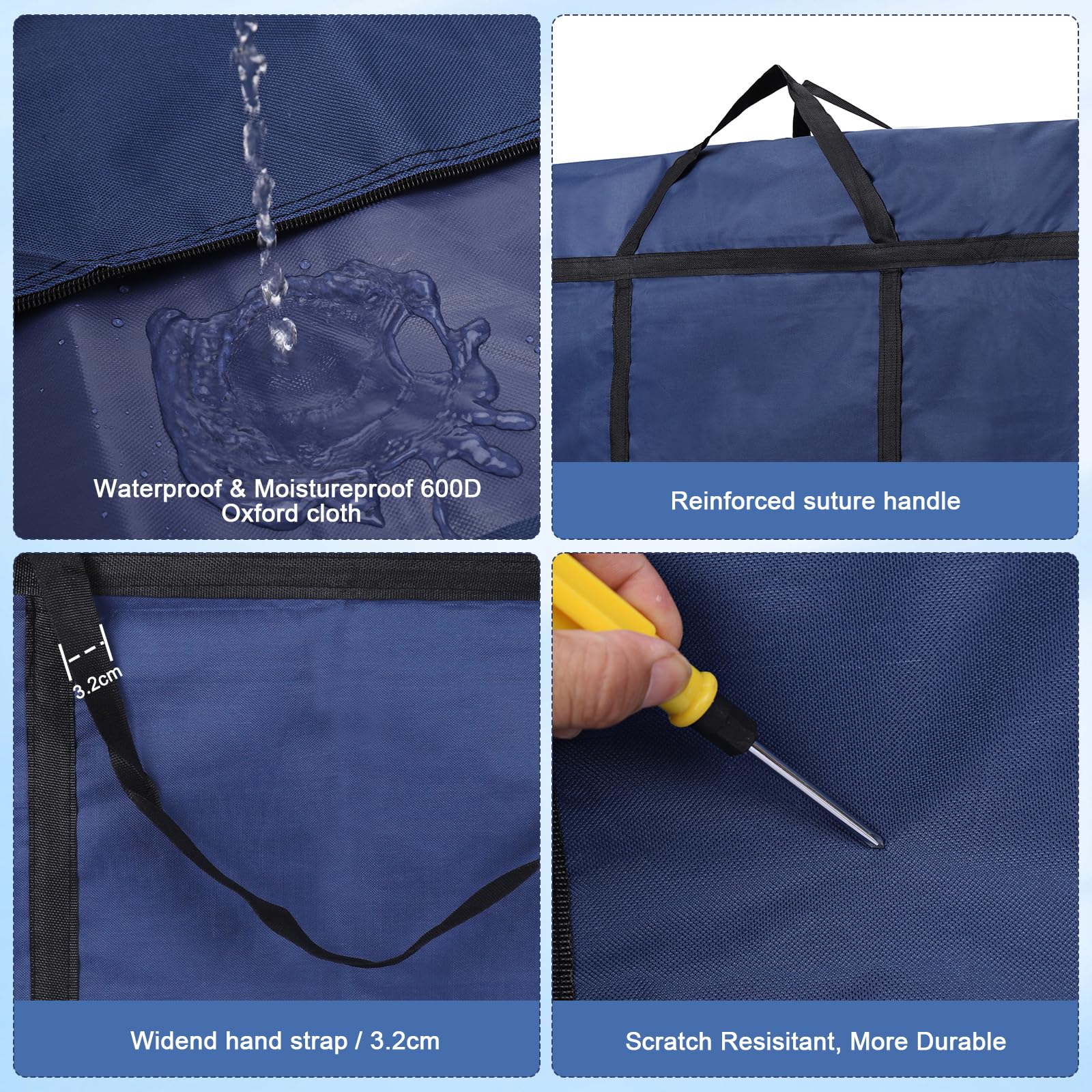 Borse Trasloco Yimomoyi 2 Pezzi 180L - Impermeabili, Spaziose E Super Pratiche Per Vestiti E Coperte - Foto 7