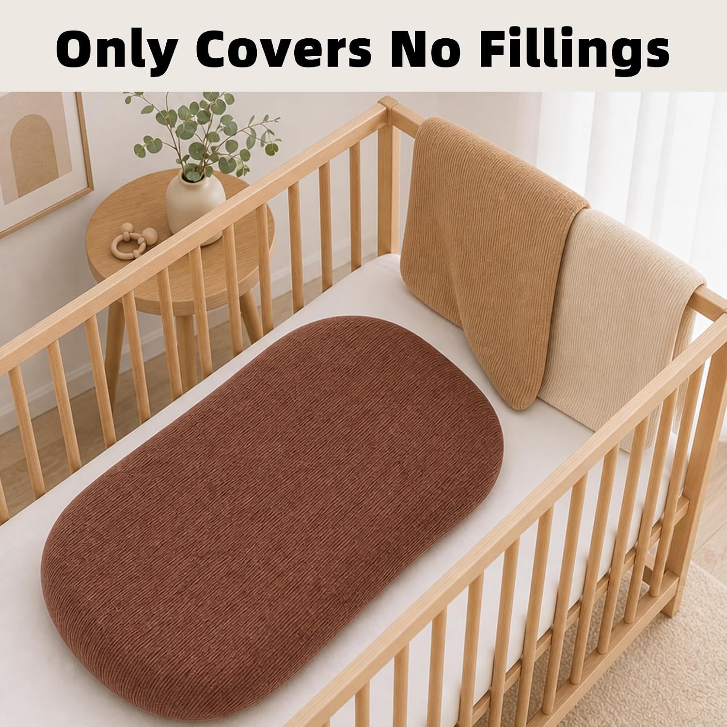 3 Pack Muslin Baby Lounger Covers, Covers Only, 35.5" x 20" image 4