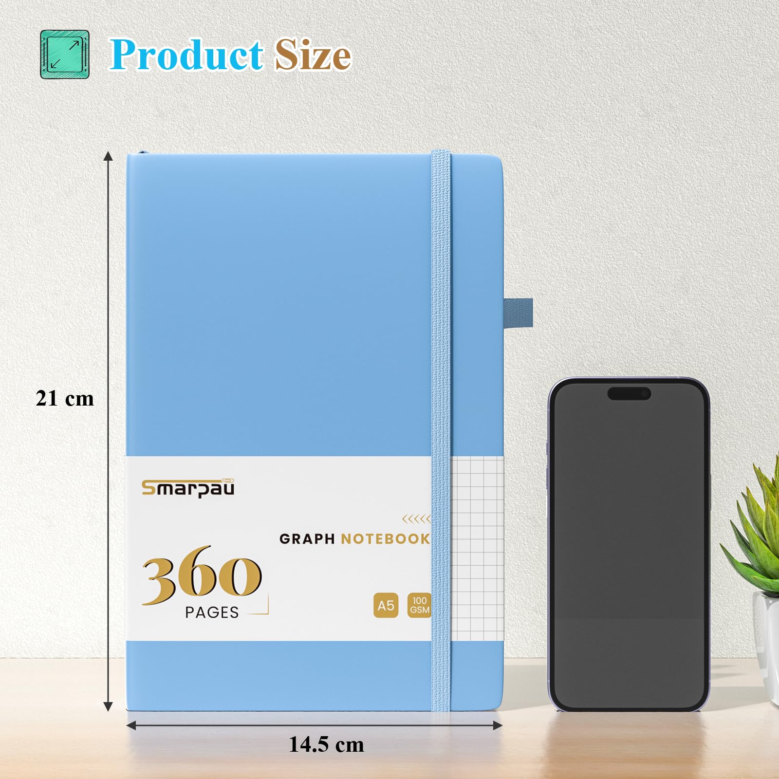Smarpau A5 Graph Paper Notebook - Image 2