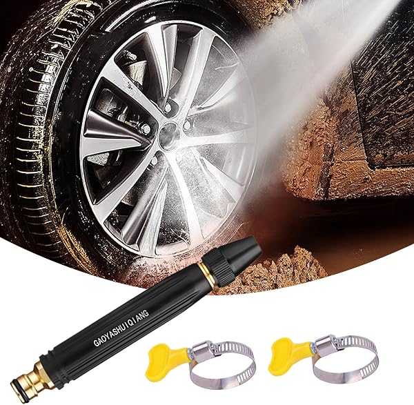 Hose Nozzle - Garden Spray Tool for Washing | 360 Degree Rotating Washer, Handheld Cleaning Accessory, Car Pet Bathing Gear, Patio Lawn Sprayer, Water Control for Daily Use - 3