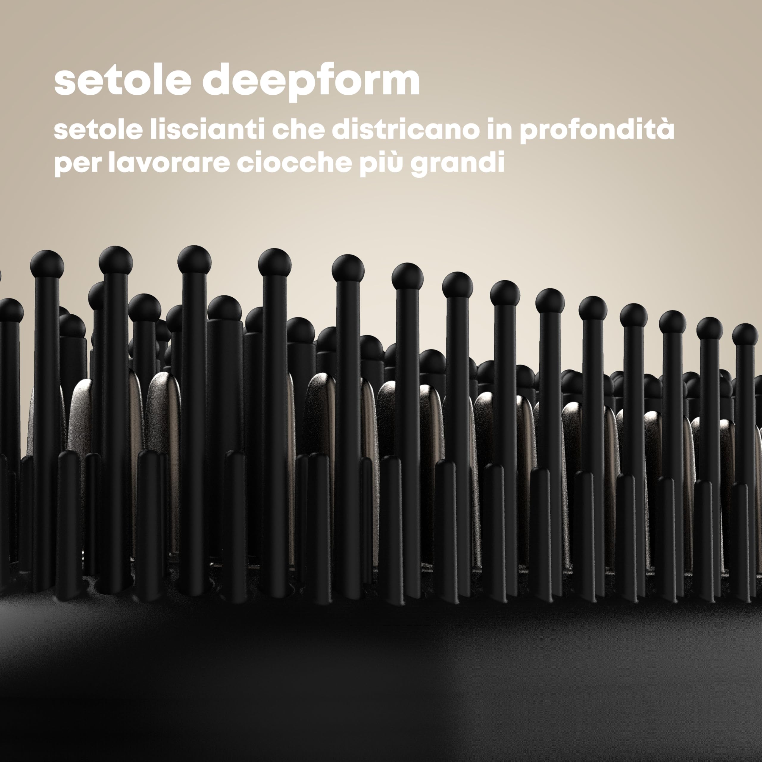 REVAMP Progloss Deepform Spazzola Lisciante Ceramica - Riscaldata | Oli Liscianti, Capelli Lucenti, Getto di Ioni, Stiratura Rapida, Professionale, Elettrica