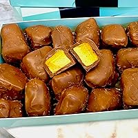 Vista 1 de Caramelo de esponja de panal de chocolate con leche de Malibu, trozos crujientes de caramelo de panal sumergidos a mano en chocolate con leche