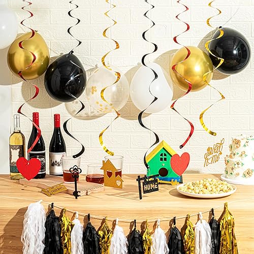 Miniatura 11 de Containlol 40 piezas de decoración de fiesta de inauguración de la casa, suministros de remolino de bienvenida para el hogar, remolinos colgantes