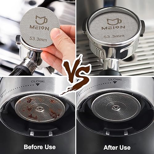 Miniatura 4 de Pantalla de disco expreso de 2.098 in, filtro de café reutilizable para cesta de filtro de café expreso, 2.126 in, 0.067 in de grosor, 150 m,