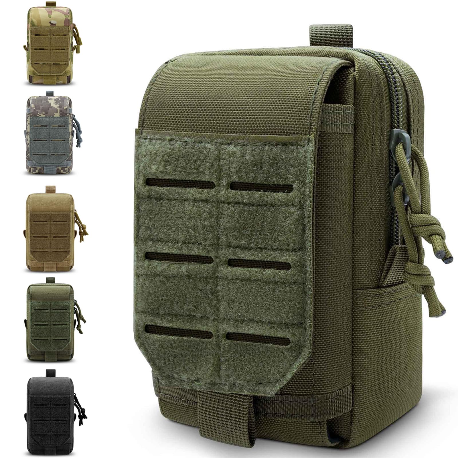 Molle Phone Pouch, Small Tactical Admin Pouches, Heavy Duty Waterproof Smartphone Case Holder for Vest Belt Waist