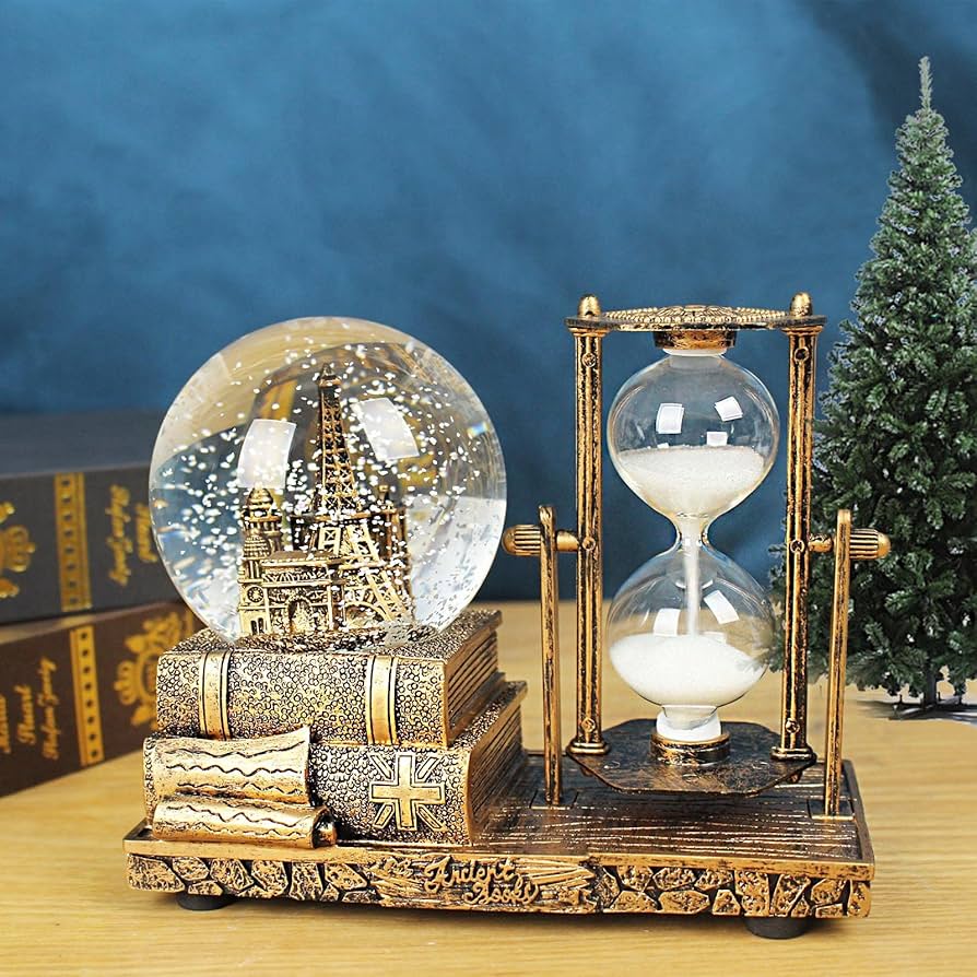 Amazon.co.jp: 砂時計タイマー付きスノーグローブ ホーム