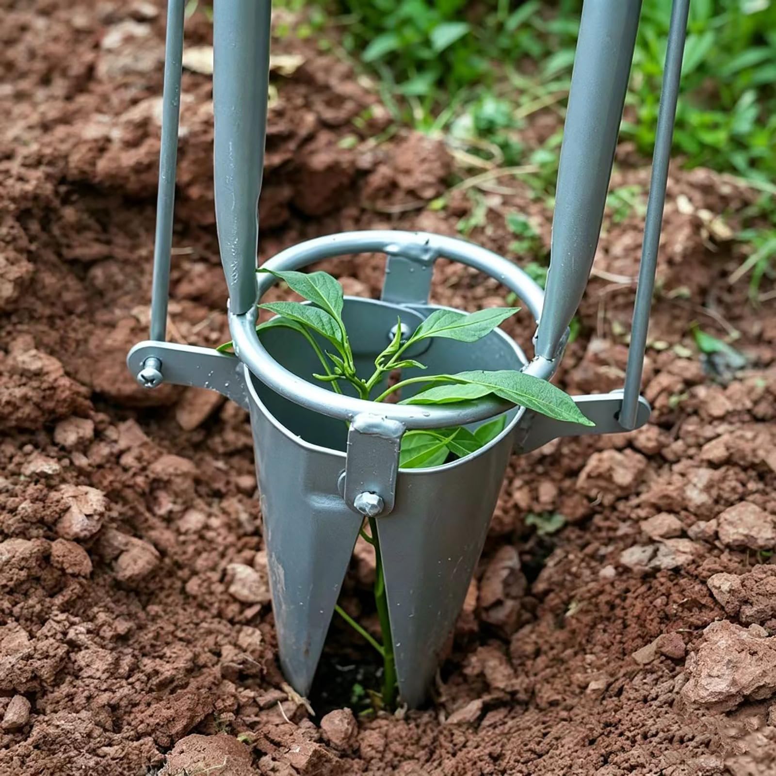Handpflanzwerkzeug, leichter Sämlings-Pikierstab, einfach zu bedienen mit 8,5 cm Öffnung, ideal für Garten, Hof, Gewächshaus, langlebige Pflanzhilfe
