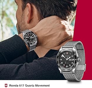 Amazon.com: Victorinox Swiss Army Quartz Black Dial Mesh Stainless