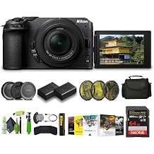 Nikon Z30 Lightweight Mirrorless Camera with 16-50mm Zoom Lens + ENEL25 Replacement Battery + Memory Card Wallet + Extreme PRO 64GB Card + Hand Strap + UV Lens Filter + Photo Editing Software + More
