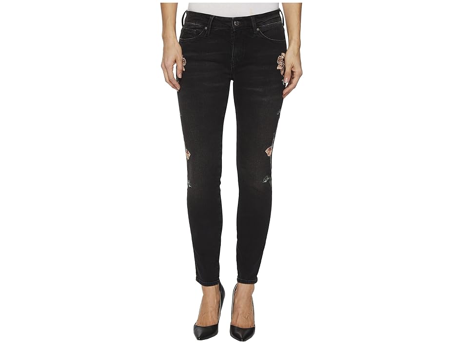 

Mavi Jeans Adriana Mid-Rise Ankle Super Skinny in Smoke Rose Embroidery (Smoke Rose Embroidery) Women's Jeans