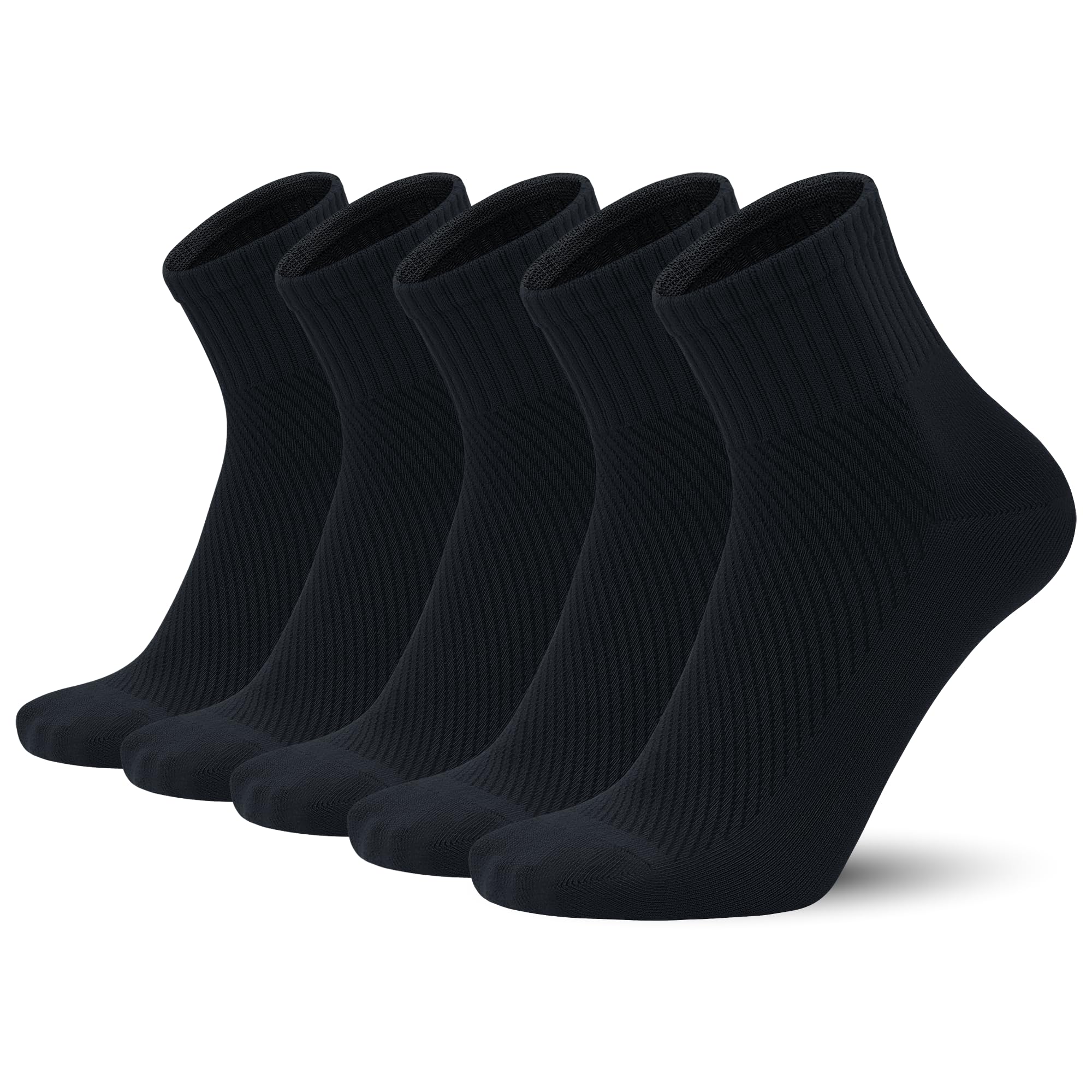 Men’s Bamboo Viscose Above Ankle Thin Socks Breathable Soft Summer Mesh Design Anti-Odor…