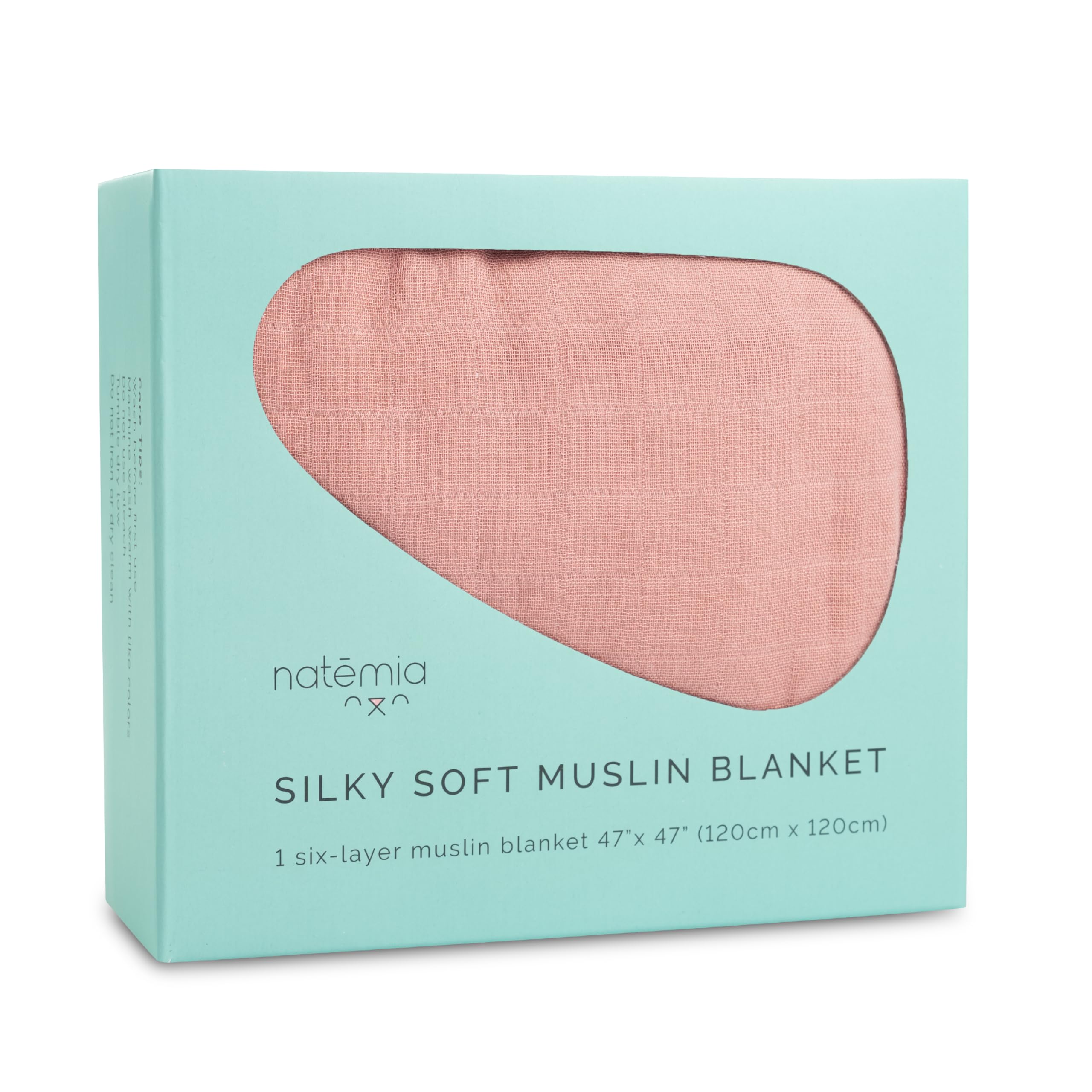 Natemia Muslin Baby Blanket - Ultra Soft, Breathable Baby Blankets for Girls and Boys - Newborn Essentials- Multi-Purpose Stroller Cover, Play Mat, XL