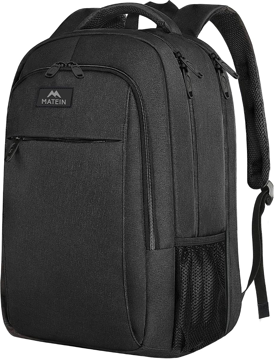 Mochila extra grande, mochila para computadora portátil de viaje compatible con TSA de 17 pulgadas | Mochilas para libros de trabajo y universidad, más de 20 bolsillos, bolsillo oculto antirrobo, bolsa para computadora, regalos para hombres y mujeres, negro