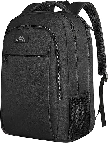 Miniatura 36 de MATEIN - Mochila empresarial para laptop de 15.6 pulgadas, mochila de viaje con puerto de carga USB, resistente al agua, para trabajo, universidad