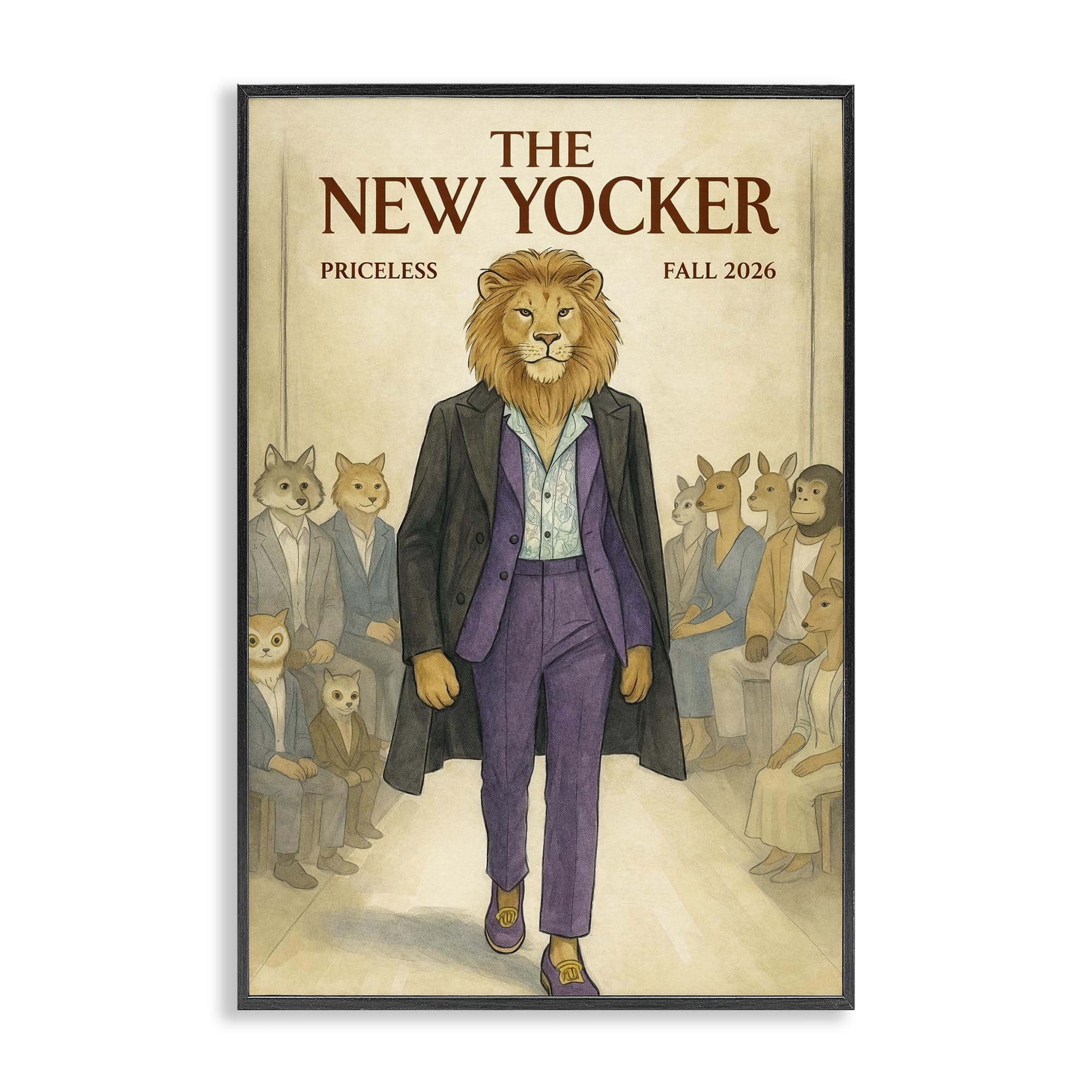 Lion Model Fantasy Animal, gerahmter Giclée-Druck, 50,8 x 76,2 cm