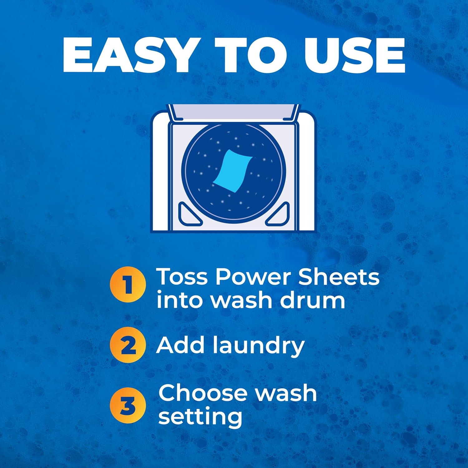 ARM & HAMMER Power Sheets Laundry Detergent Plus OxiClean Stain Fighters, 6in1, Sparkling Fresh Scent, 42 Count, 84 Medium Loads - Image 8