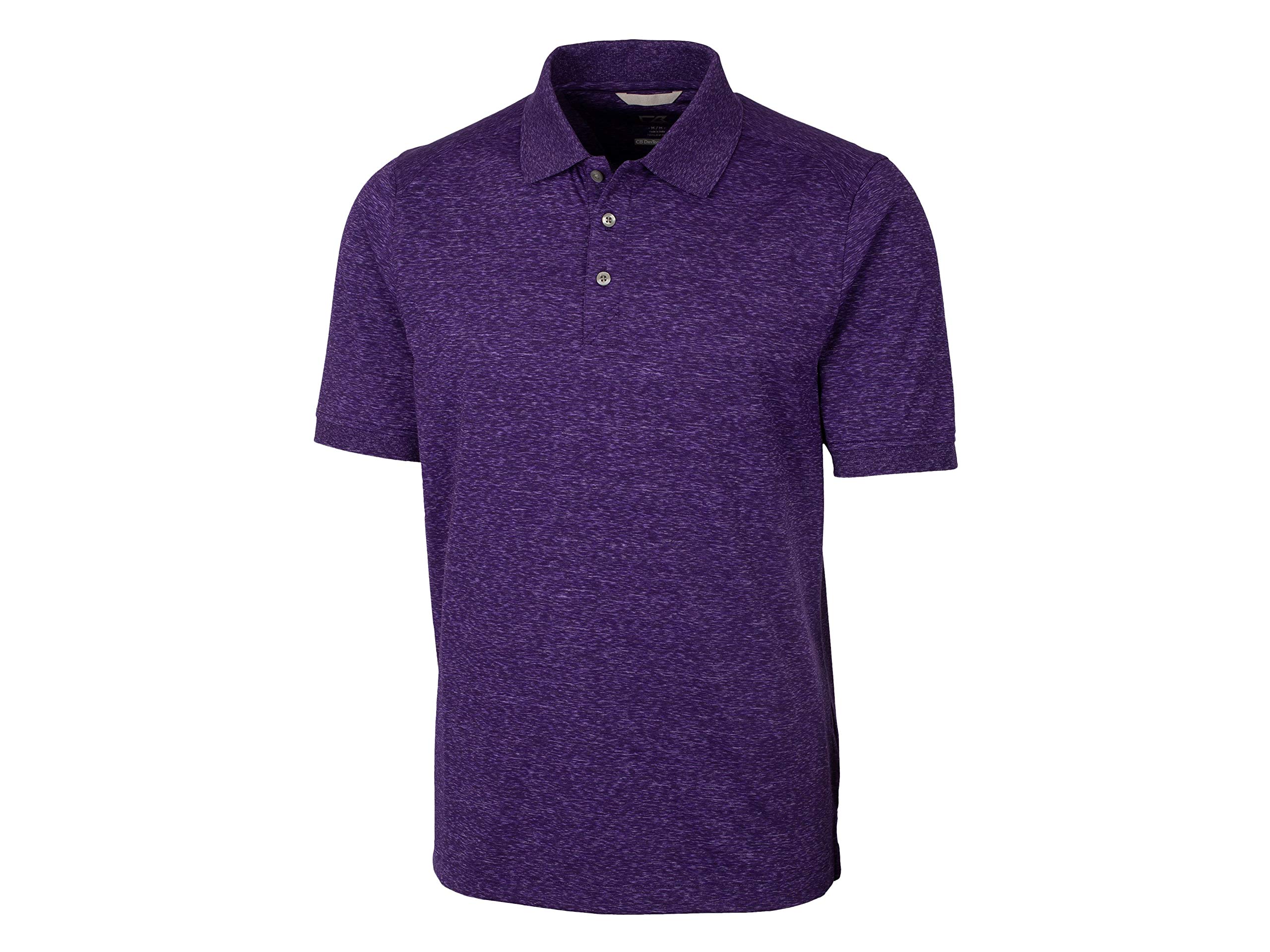 Cutter & Buck Men's Advantage Polo Space Dye Shirt, Dark College Purple, XL