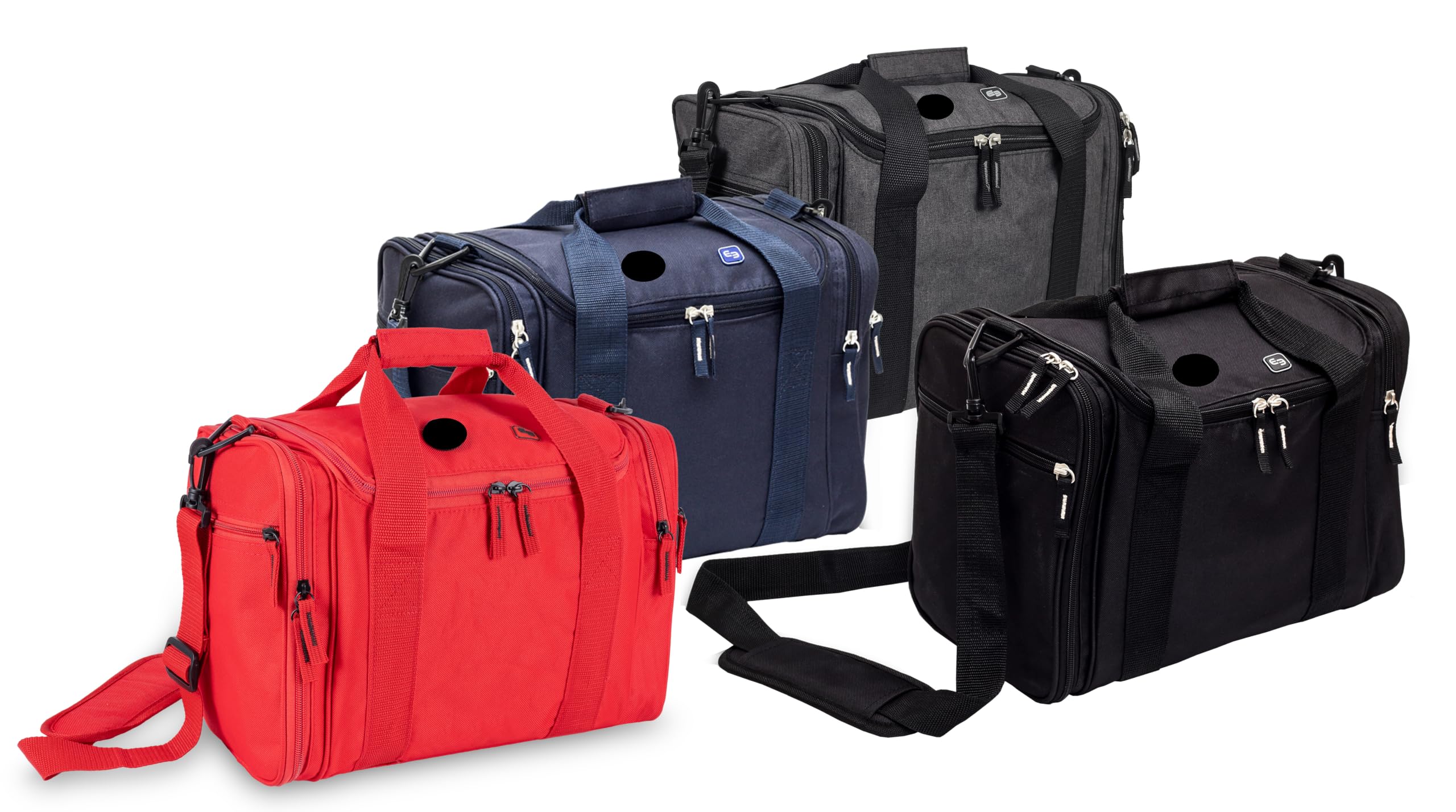 Elite Bags, Sac de premiers secours, JUMBLE’S, Multifonctionnel, 37x25x20cm, Grande capacité, Plusieurs compartiments, Compartiments variables, Poches extérieures, Sac d'urgence, Lavable, Rouge