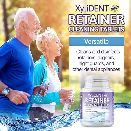 Miniatura 5 de XyliDENT - Tabletas de limpieza de retenedores, limpiador dental para dentaduras, protectores nocturnos y protectores bucales, fórmula natural que