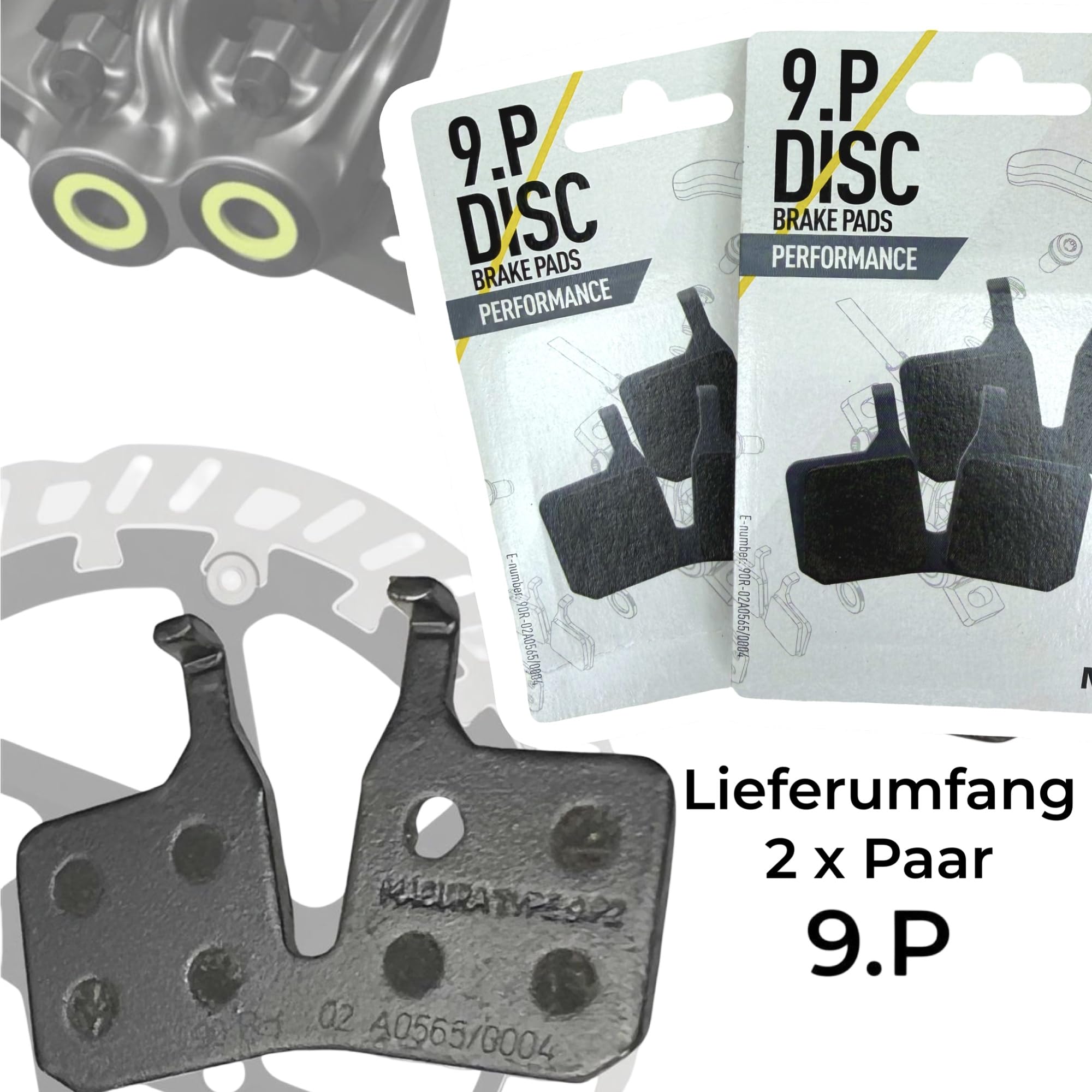 F26 MT, freni a disco idraulici di ricambio per bicicletta, compatibili con Magura MT 2 4 5 7 8 (2 paia/9.P Performance (4 pistoni)