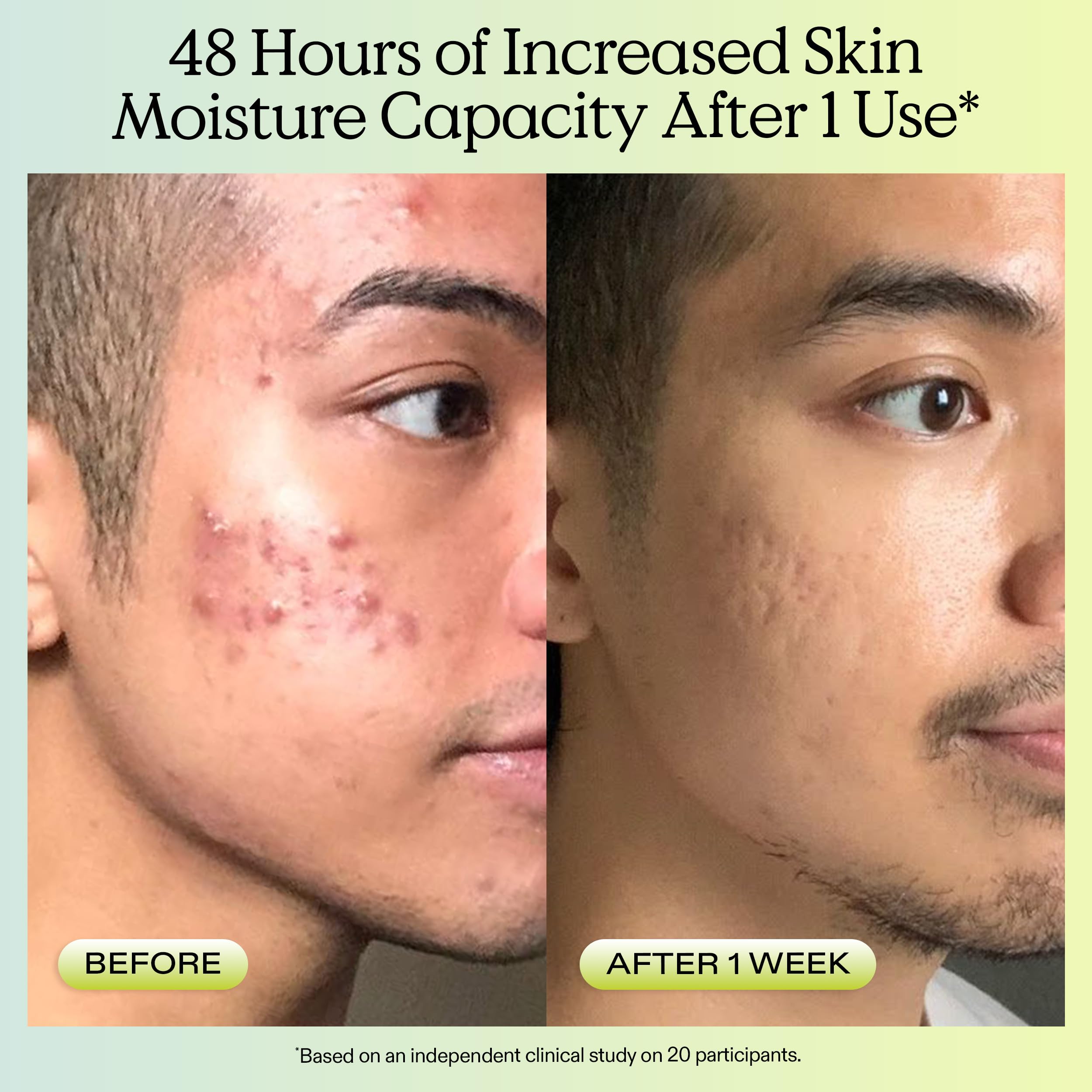 KraveBeauty DUO Hemp Moisturiser Matcha Limpiador facial diario que no seca la piel, fortalece la barrera de la piel, enriquecido con aceite de semilla de cáñamo, agradable al tacto