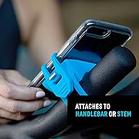 Vista 7 de Nite Ize HandleBand Soporte universal para barra de teléfono inteligente - Soporte de teléfono celular para manillar de bicicleta - Azul brillante