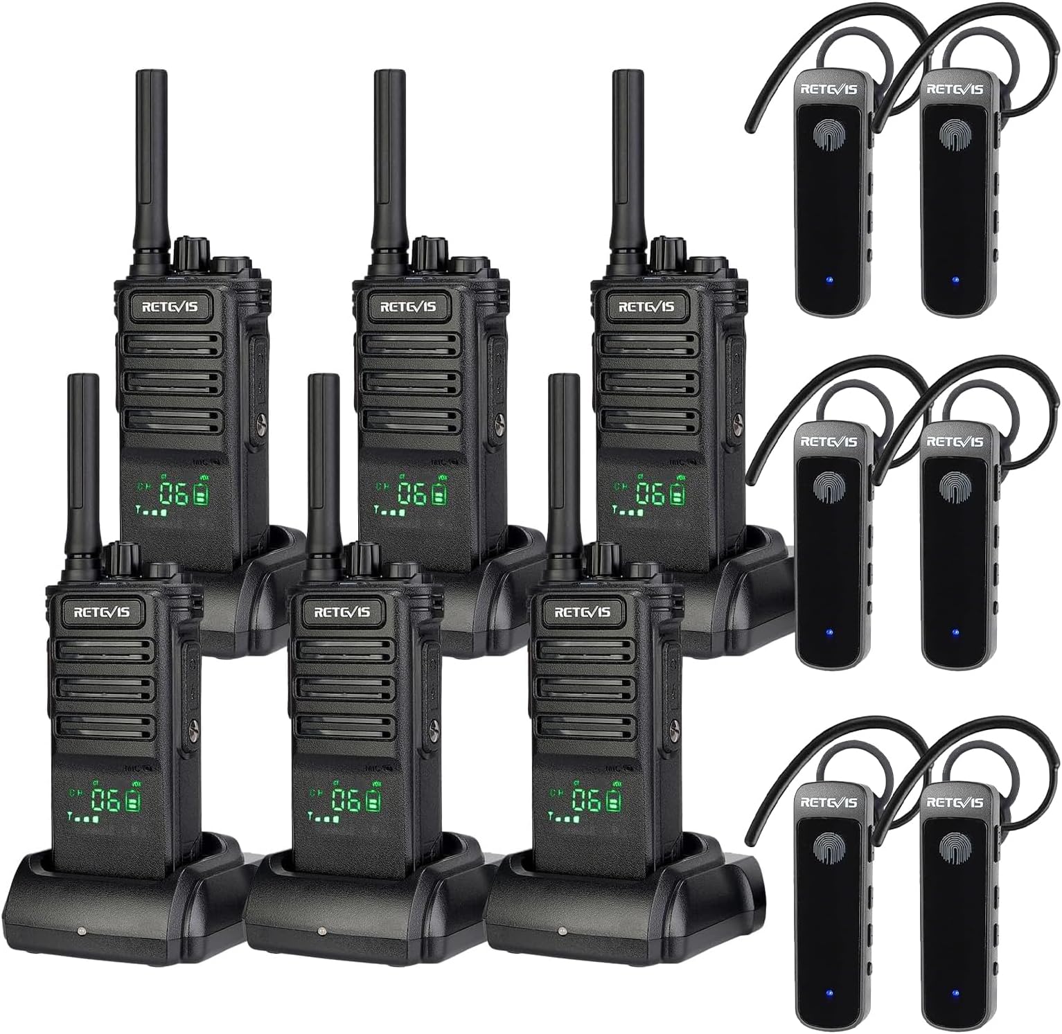 Retevis RB89 Bluetooth Two Way Radio,Wireless Walkie