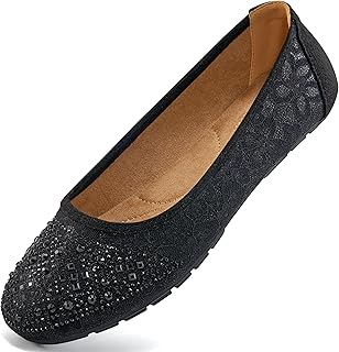 Ballet Flats for Women Dressy : Comfortable Dress Rhinestone Lace Weddin...