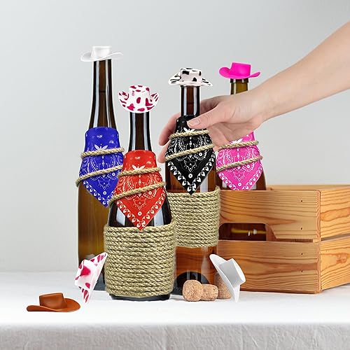 Miniatura 3 de Juego de 30 mini sombreros de vaquero de plástico, sombrero de vaquera occidental, lindo sombrero en miniatura, manualidades para fiesta de vaquera,