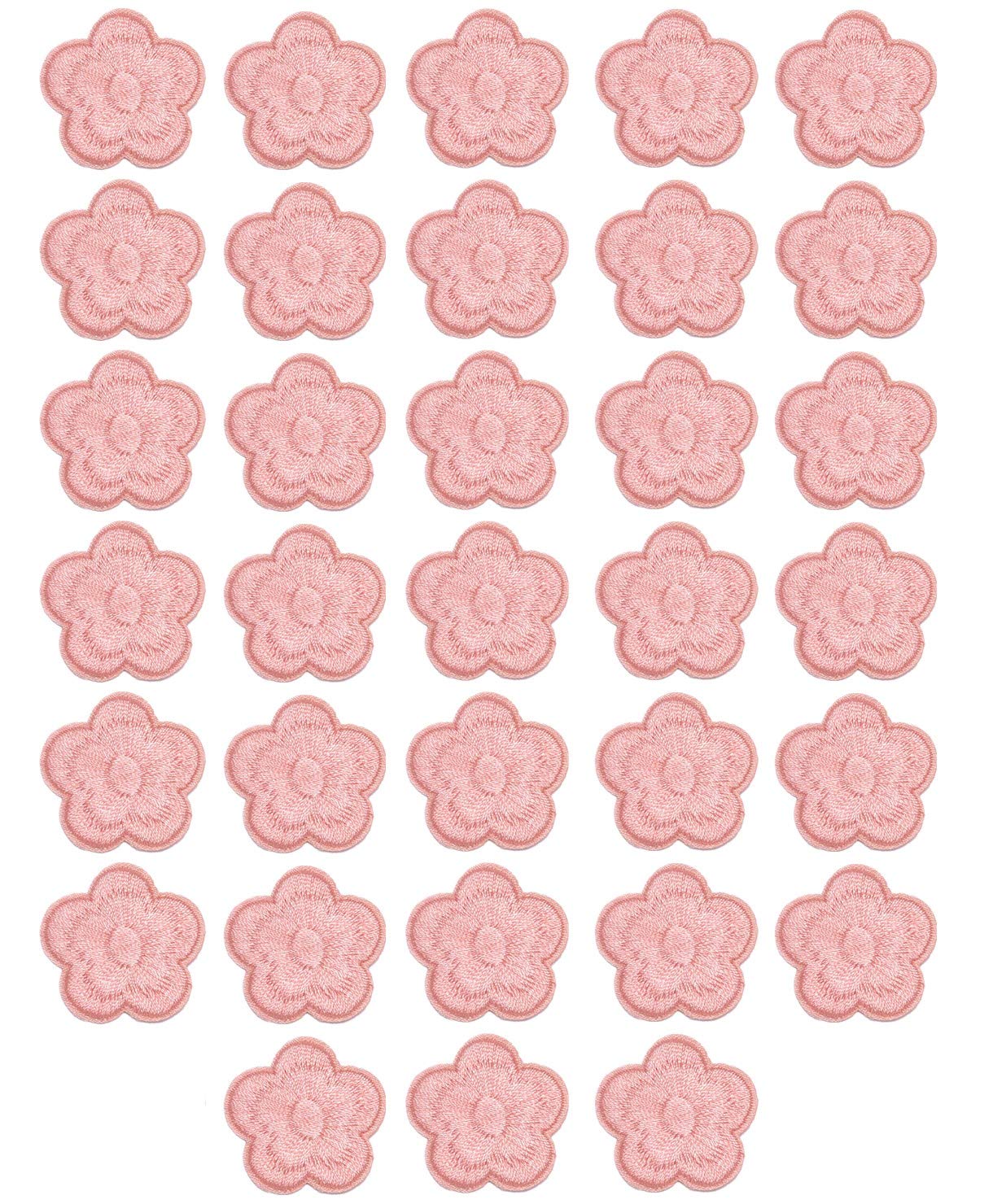 MSCFTFB 33 Pieces Small Flower Iron on Patches Embroidered Appliques Turnera Sew on Appliques Kit for Jeans Jackets Backpack Shoes Repairing