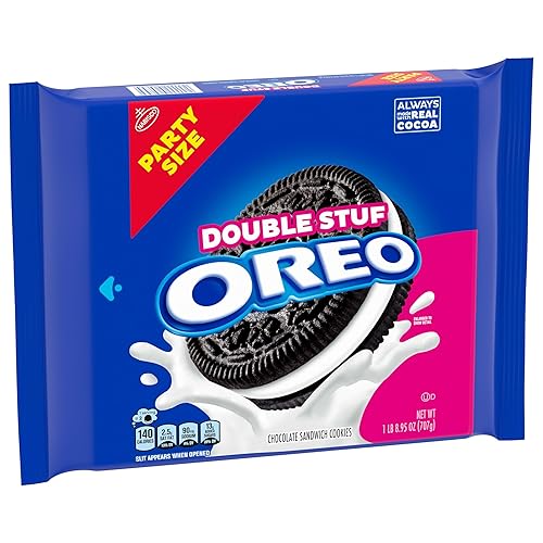 Miniatura 14 de OREO Galletas sándwich de chocolate de doble relleno, tamaño fiesta, 24.95 onzas