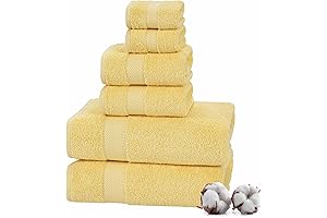 TEXTILOM Yellow Bath Towel Set for Maximum Comfort