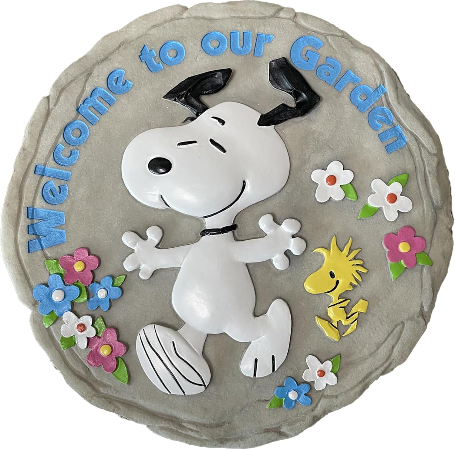 Spoontiques - Peanuts Welcome Stepping Stone - Decorative Garden Stone for Yard, Patio, Garden or Walkway - Outdoor or Indoor Home Decor (13443)