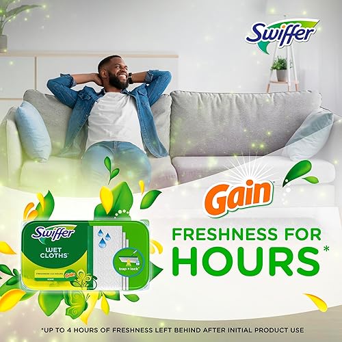 Miniatura 17 de Swiffer Sweeper Wet Mopping Pad Recambios para trapeador de piso con aroma a lavanda Febreze, 12 unidades (el embalaje puede variar)