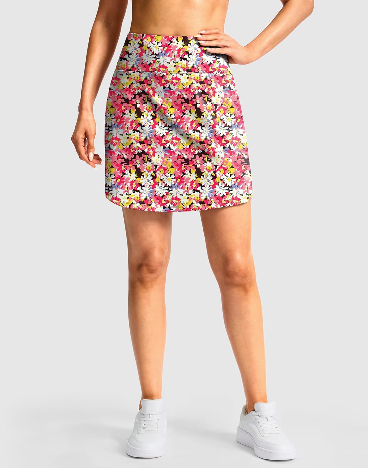 Viodia 18" Long Skorts High Waisted Golf Skirts for Women Athletic Tennis Casual Skort Knee Length Skirt with Shorts - Image 4