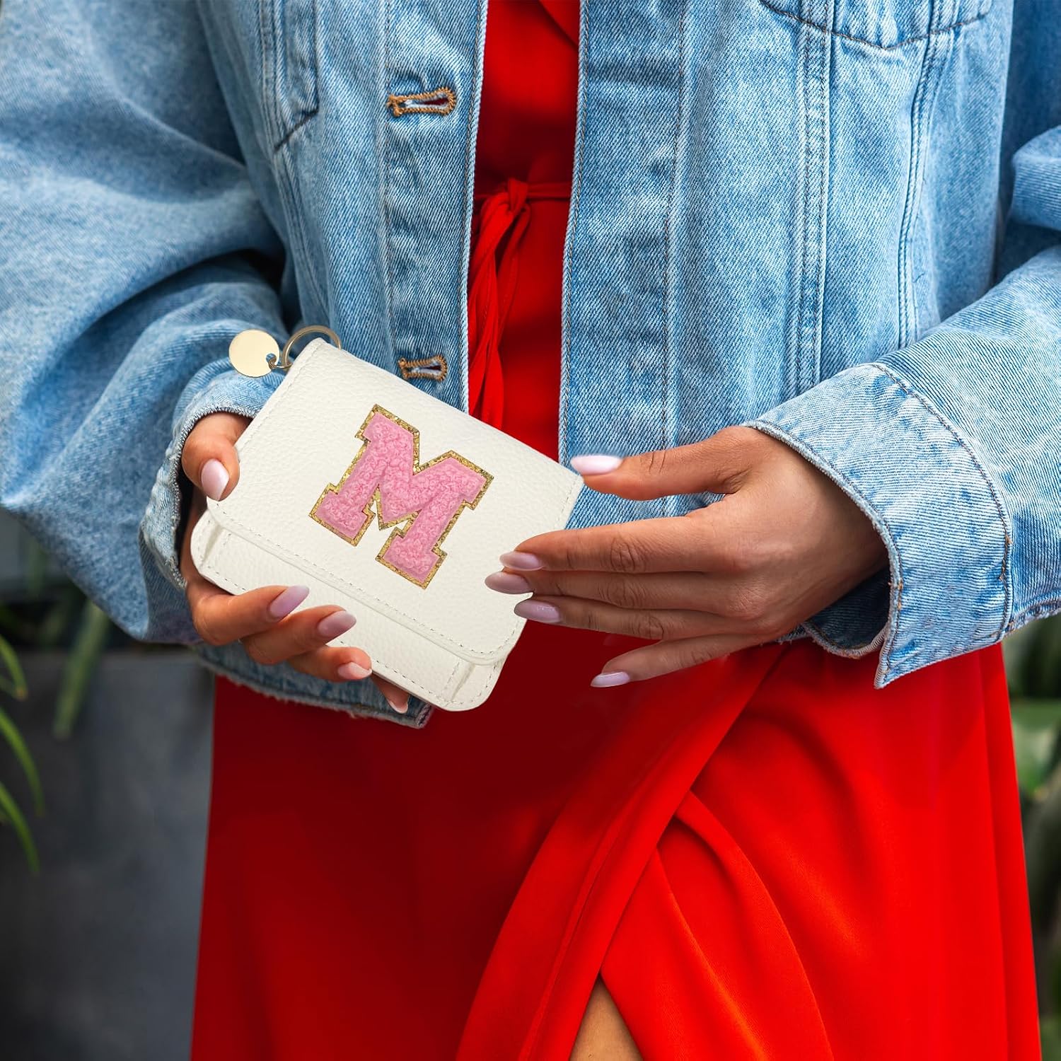 Girls Wallet, Initial Women's Wallets, White Small Wallet for Kids with 5 Card Slots Holder, Personalised Purses Gifts for Girls and Women, Birthday Gift, Christmas Gifts, Travelling Wallets Gift image 4