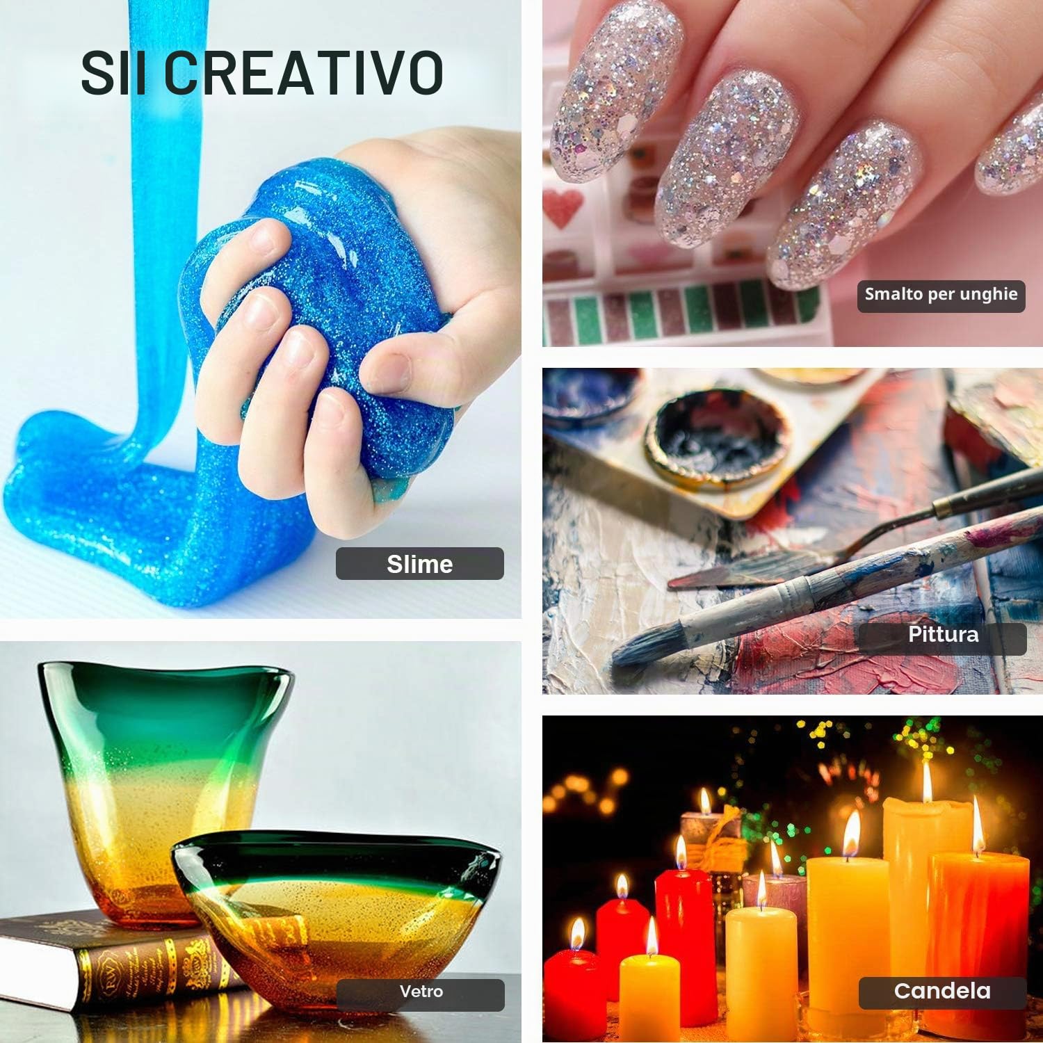 Pigmenti Coloranti Naturale, 5g*30 Colori Mica Polvere Colorante per Sapone, Slime, Resina Epossidica, Candele, Bomba da Bagno, Acqua, Cosmetici, Pittura, Feste