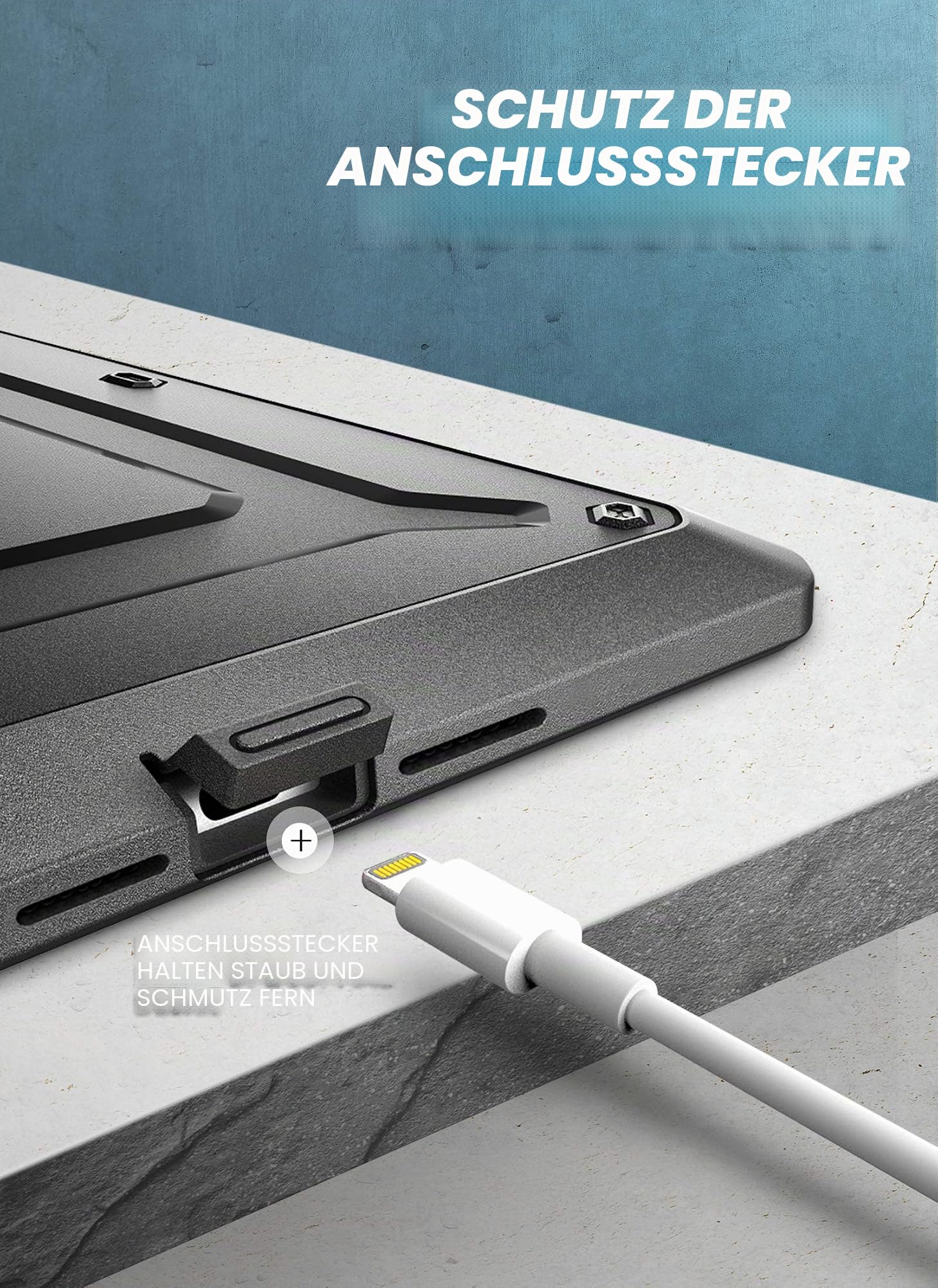 SUPCASE Hülle für iPad 9th/8th/7th 2021/2020/2019 iPad 10.2'' Case Bumper Schutzhülle 360 Grad Cover [Unicorn Beetle Pro] mit Displayschutz, Schwarz