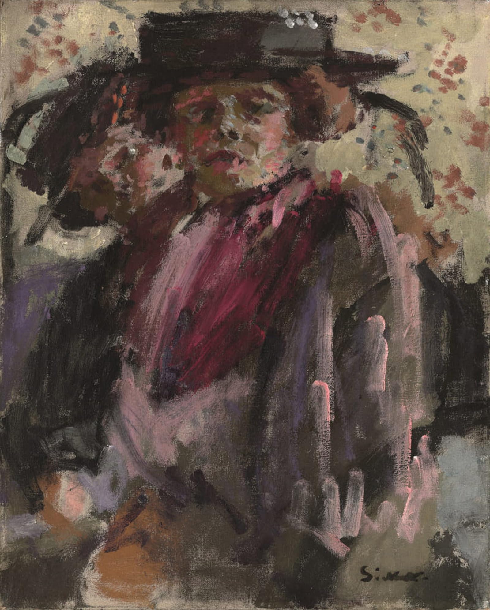 ARTXLXXBN Famous Print Painting Colorful Art Print the Flower Girl Two Women by Walter Richard Sickert Canvas Art Decorations for Home Decor 60x90cm