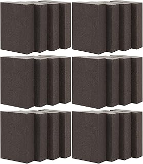 24 Pack Sanding Sponge Blocks Wet and Dry Sanding Block Coarse Medium Fine Superfine 4 Different Specifications, Washable and Reusable Sand Sponge Kit for Drywall, Metal, Wood