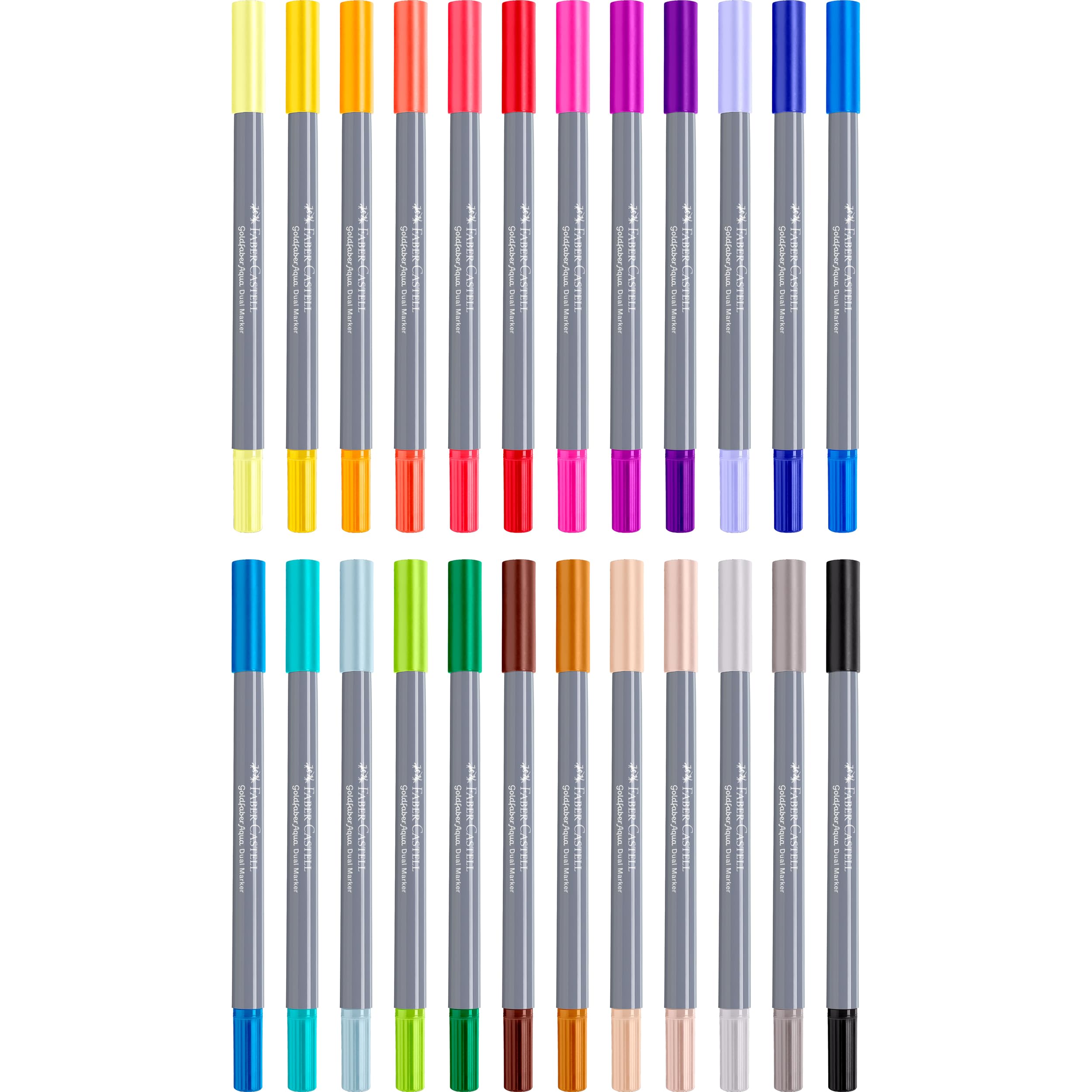 Faber-Castell Goldfaber Aqua Dual Marker Lavendelfarben - Mit Pinsel- & Finelinerspitze - Wasserlöslich, Made In Germany