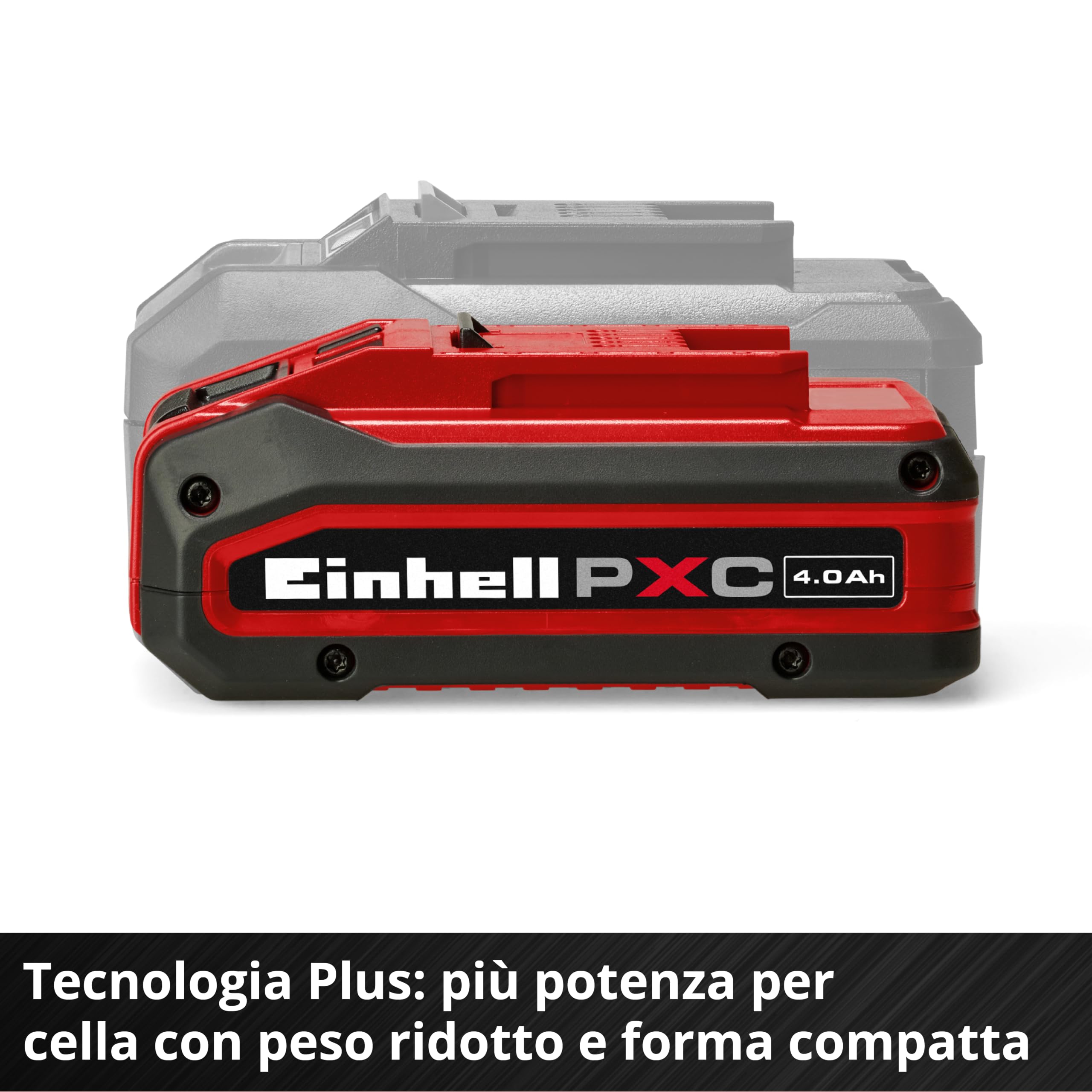 Original Einhell batteria Power X-Change PLUS da 4 Ah (18 V, ioni di litio, universale per tutti i Power X-Change, spia livello di carica, Twin-Pack, incluse 2 batterie 4 Ah, caricabatterie escluso)