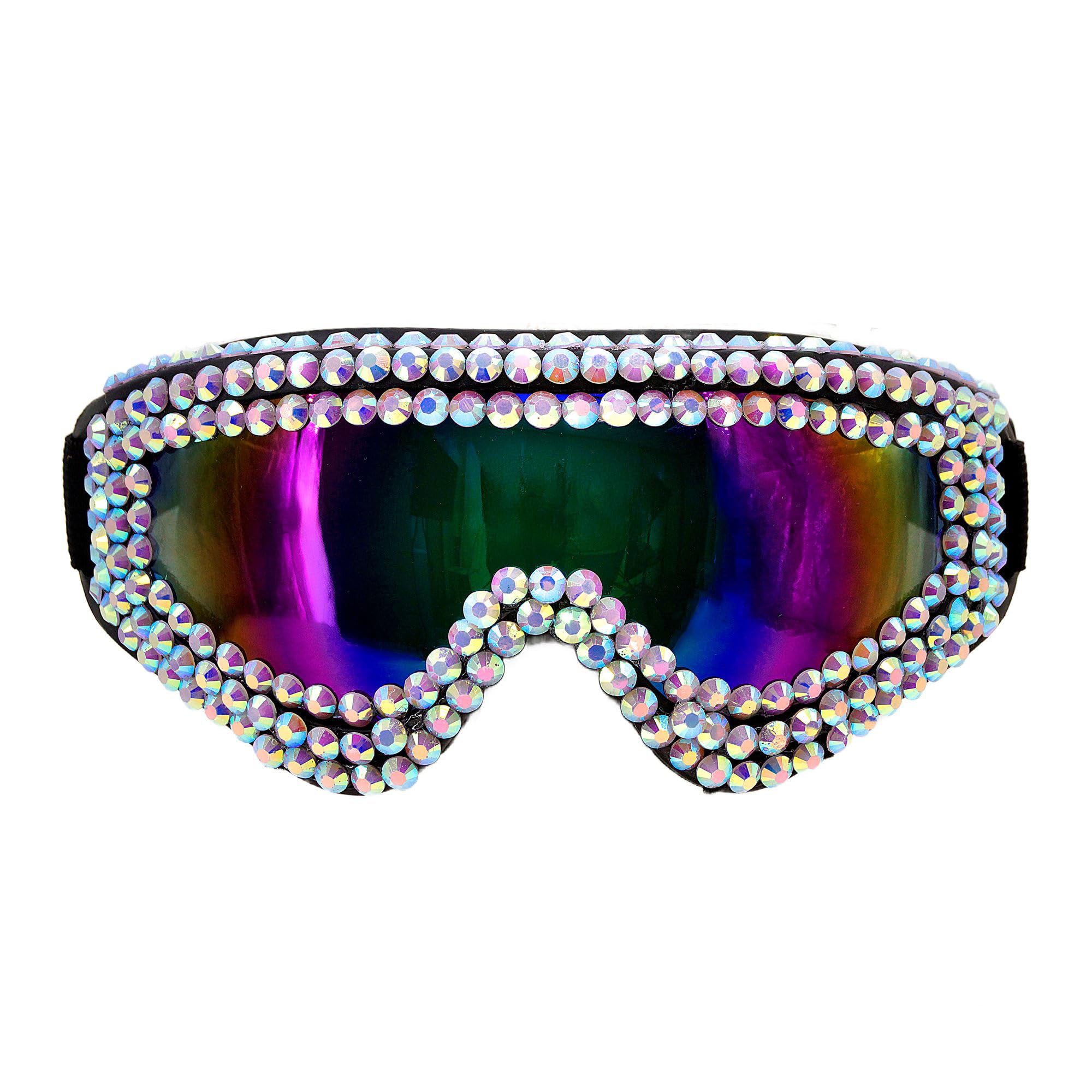 W WIDMANN MILANO Party Fashion - Ski Goggles Snowboard Goggles Multicolour Accessory for 80s Fancy Dress Costumes