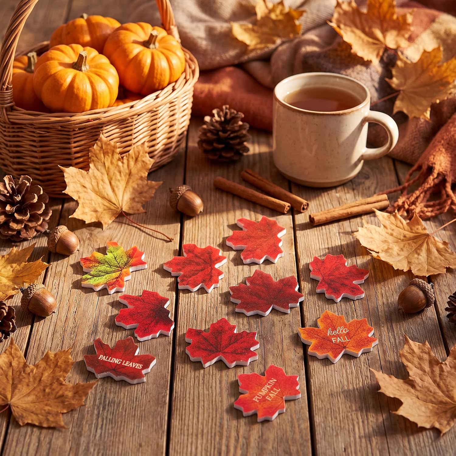 50 Pcs Fall Mini Nail Files Gift Maple Leaf Fall Nail File Party Favor