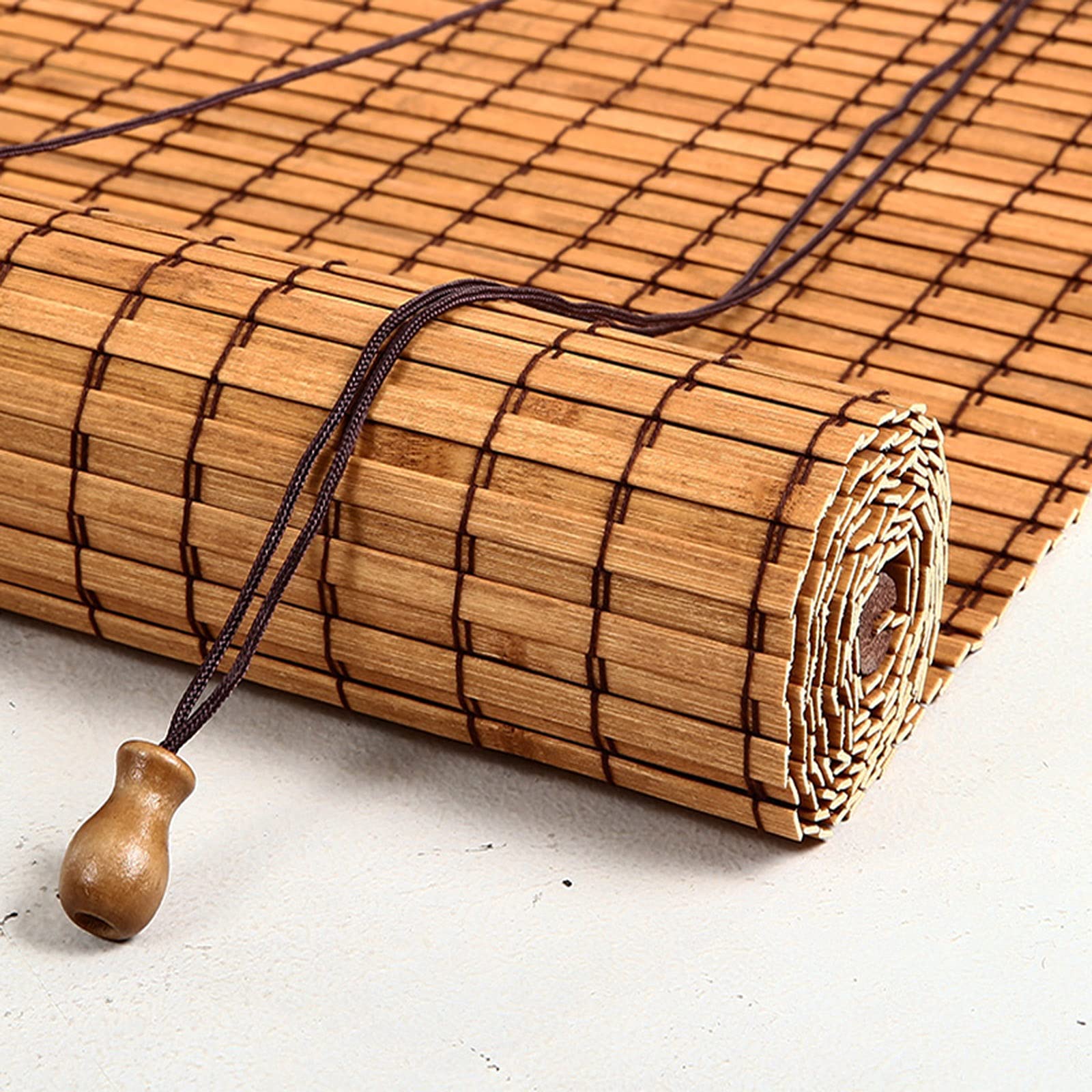 LMDX Bamboo Roller Shades Outdoor, Bamboo Blind for Windows, Heat Insulation/Windproof, Balcony Privacy Curtain Blinds, Garden Patio Outdoor Sunshade (Size : W 50 x H 135 cm (20 x 53 in))