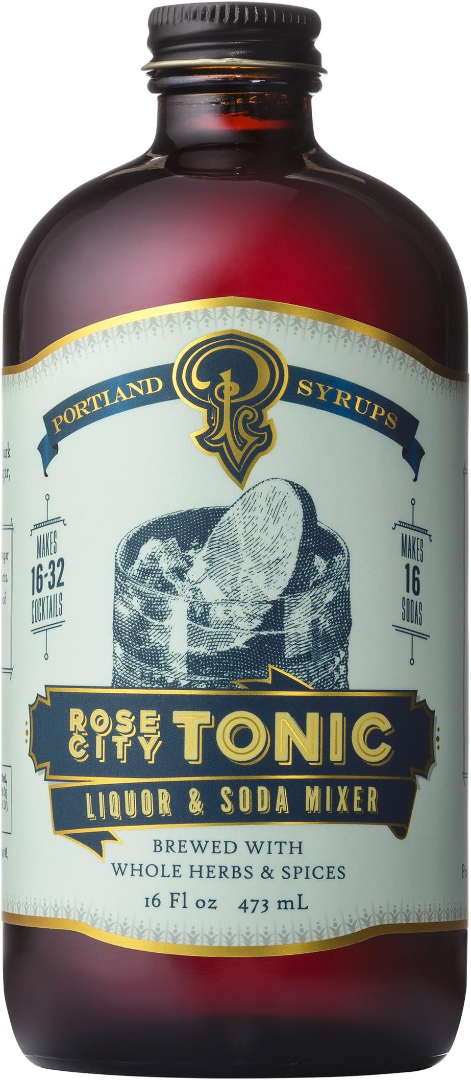Portland Syrups Rose City Quinine Tonic Concentrate (16 ounces) 1 Pack