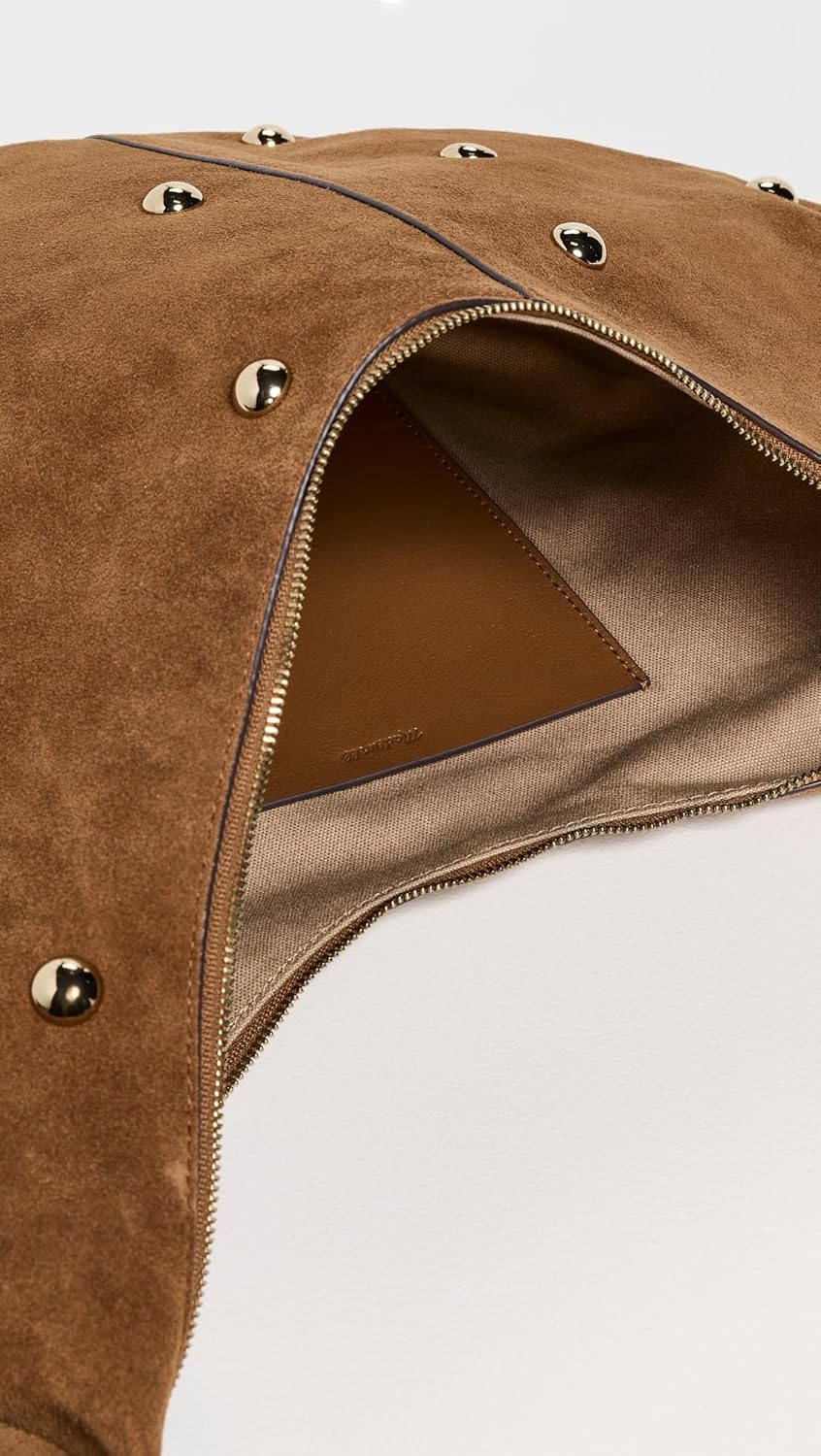Madewell Women's The Essential Curve Shoulder Bag in Studded Suede