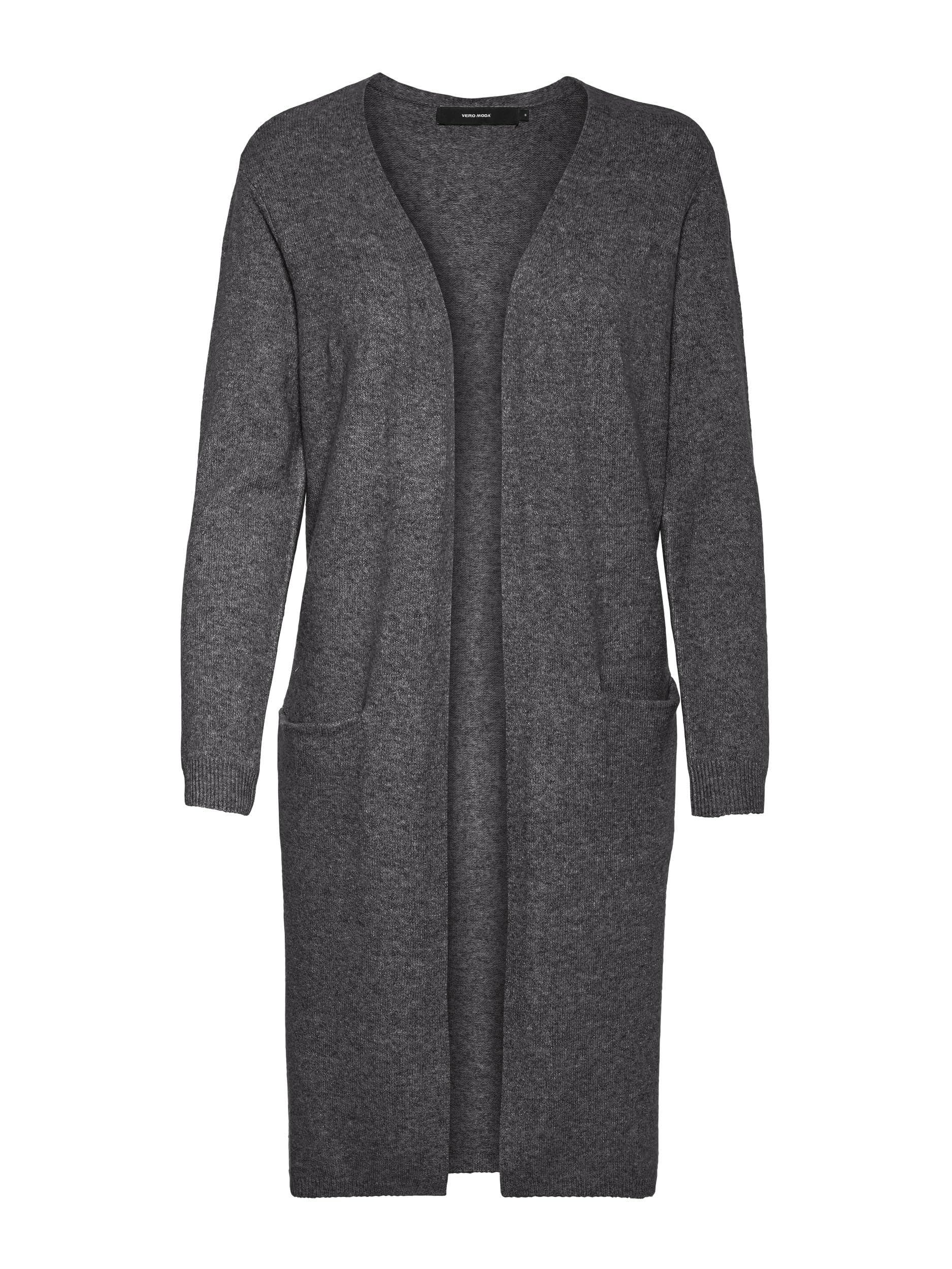 VERO MODA Female Cardigan VMDOFFY Cardigan, Dark Grey Blend, XS